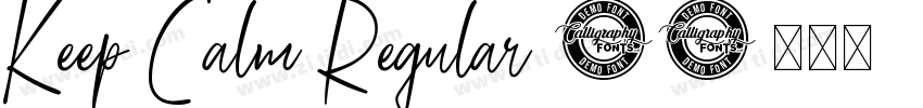 Keep Calm Regular 4字体转换